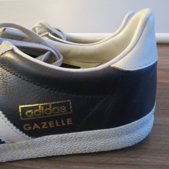ADIDAS Gazelle OG Legend Ink & Running White Sneakers Shoes Retro Men's US 8.5 - Picture 7 of 15
